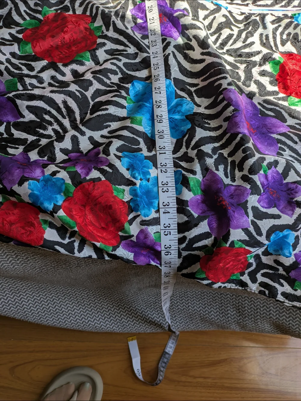 Floral Zebra Print Moomoo-Front Maxi Dress - Multicolor One Sz